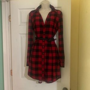 Derek ❤️ heart flannel dress